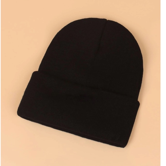 Black Knit Beanie Hat California Tag - Picture 2 of 7